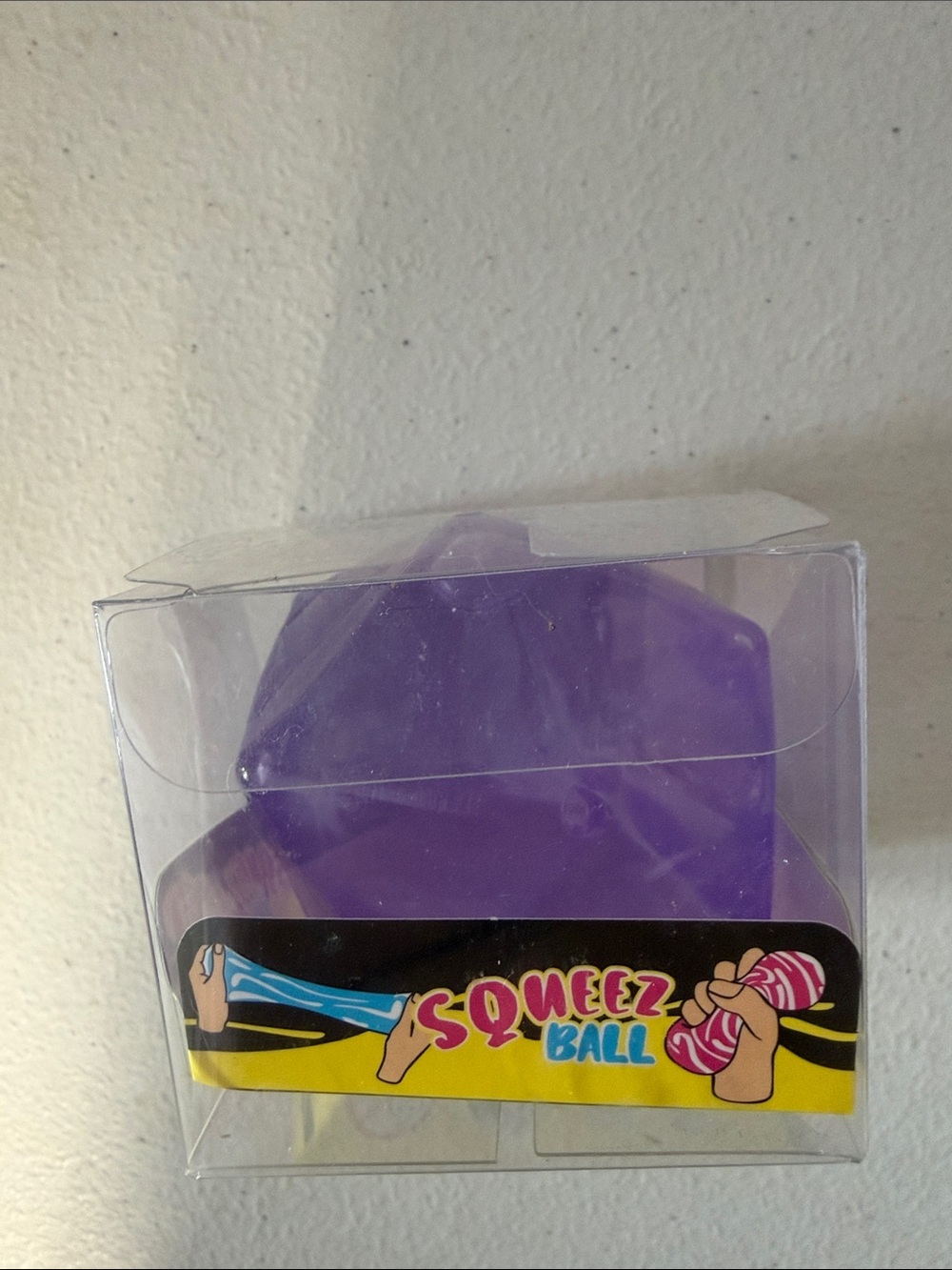 Hexagon Squeeze Purple Squeezy Stress Ball Toy